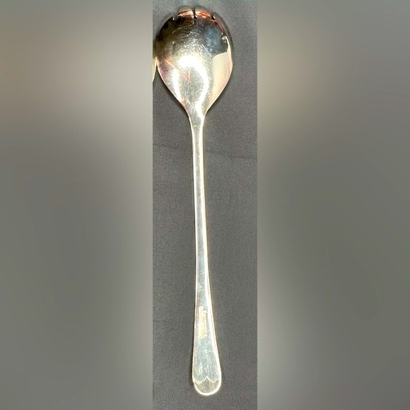 Vintage Sheffield England Silver Plated Serving Utensils Salad Spoon Fork - Picture 2 of 2